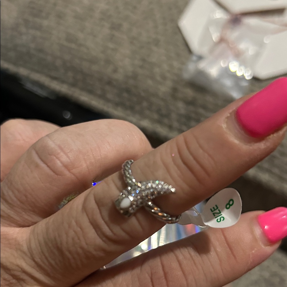 Elegant Silver Ring with Pearl Accent